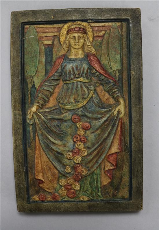 A Compton pottery plaque